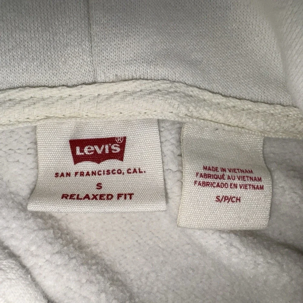 Levi Strauss & Co Relaxed Fit White Hoodie Size Small